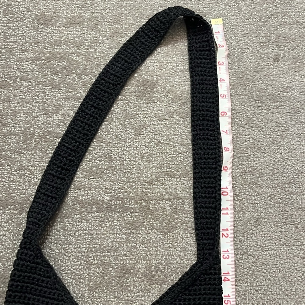 Rare Vintage The Sak Black Crossbody Purse - Picture 4 of 9